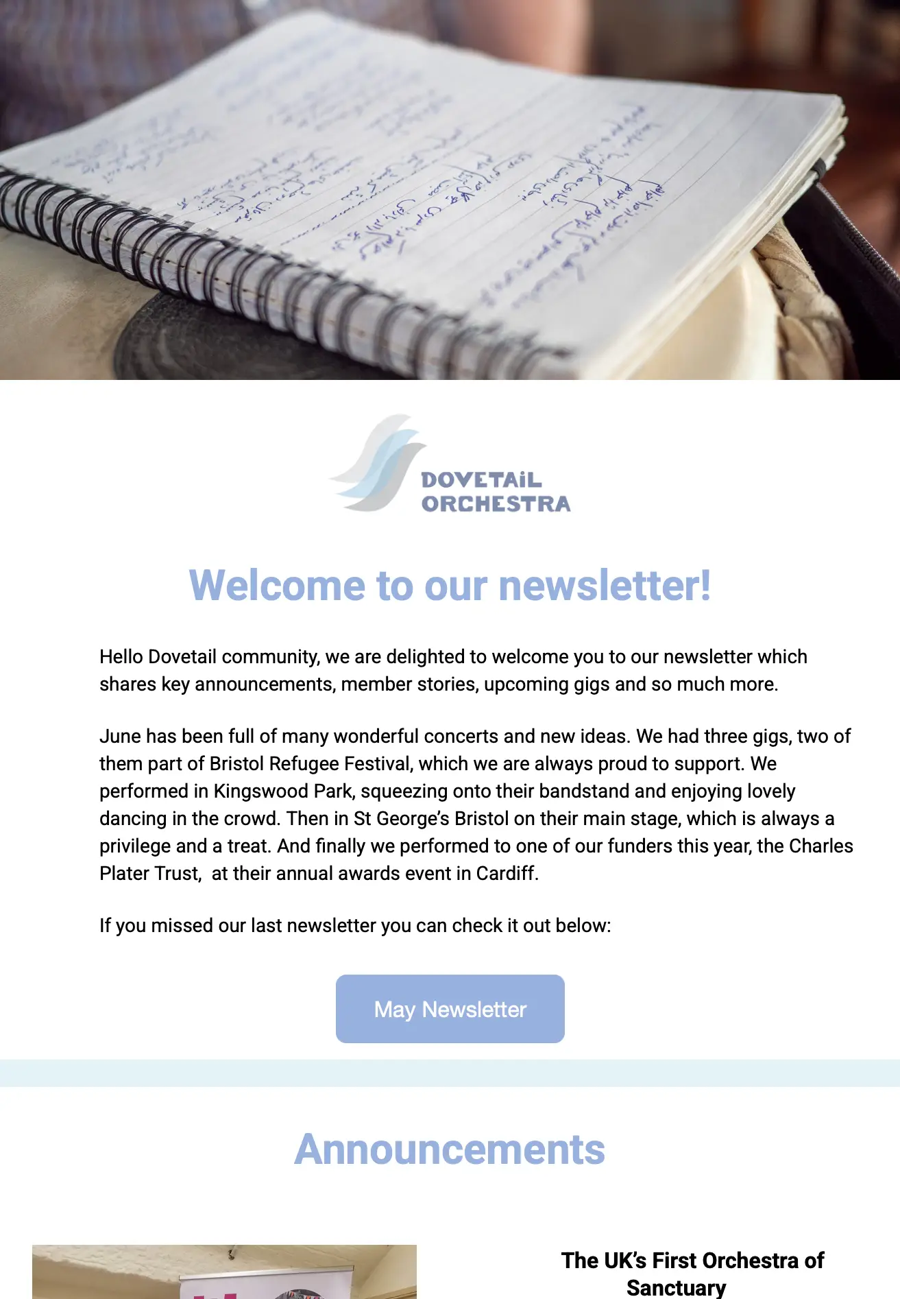 Dovetail June Newsletter